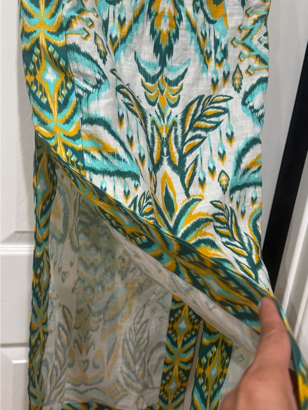 NWT FARM Rio Green & Yellow Halter Dress - Picture 5 of 16
